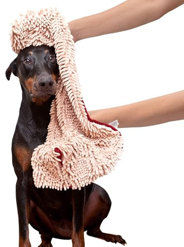 Soggy Doggy Super Shammy Absorbent Dog Towel, Beige, 31x14