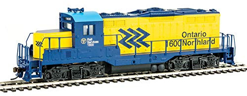 Walthers Trainline EMD GP9M-Standard DC-Ontario Northland #1600 (Yellow, Blue; Chevrons Logo) 931-456 HO Scale Model Railroad - Locomotive Model