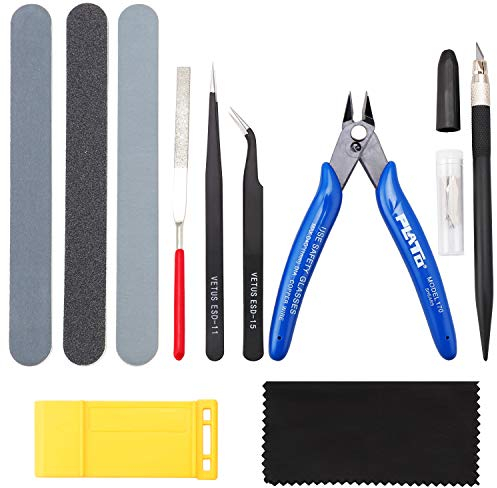 HSEAMALL 11 STÜCKE Modellbau Werkzeug Set,Gundam Modeler Grundwerkzeuge Hobby Werkzeug Sets Basic Tools für Auto Modell Bausatz DIY Reparatur