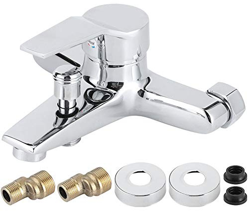 Shower Faucet Copper G1/2in Thread Wall Mounted Triple Mixer Tap Comfortable Grip for Household Bathroom Bathtub