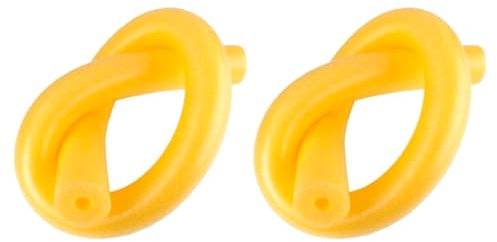 Tradineur - Confezione da 2 Churros per nuoto, galleggiante in schiuma, bastone galleggiante, tubo in schiuma, per piscina, spaghetti in schiuma, 6,5 x 150 cm, colore: giallo