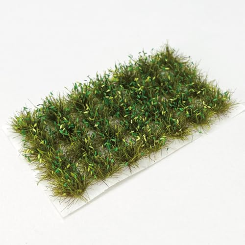 Woohome 32 PCS Modèle Arbres Gazon Lichen pour Feuillage, Touffe d'herbe Statique Herbe Artificielle Modèle pour Le Chemin de Fer de Paysage de Train