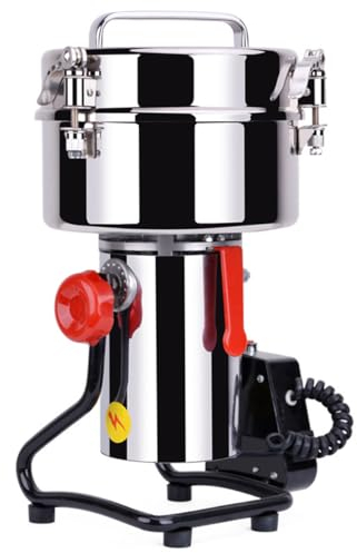WXFKLDJ Macinino per Cereali 4500G Mulino per Cereali Commerciale in Acciaio Inossidabile 4500W Polverizzatore Ad Alta velocità Tipo Altalena Macinatore A Secco per caffè Macinare Spezie Noci Mais