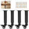 Patas para Muebles, 4 Piezas Patas Ajustables para Muebles Patas Ajustables En Altura De 31-45 Cm para Muebles con Ruedas Giratorias Pies Ajustables para Muebles De Mesa Armario Sofá Cama