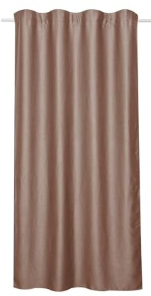 Sehlbach Tenda pronta per l'uso con fettuccia, Texture lucida oscurante, Marrone, 135 x 175 cm, A risparmio energetico in inverno, Termoresistente in estate, Fonoassorbente, Certificato Oeko-Tex