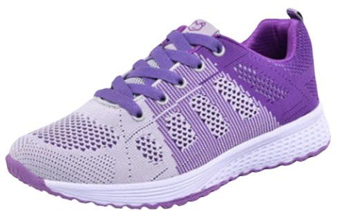 Generisch Zapatillas ortopédicas para mujer, planas, con soporte para el arco del pie, malla ancha, ahuecadas, zapatillas ligeras, cómodas, antideslizantes, zapatillas de deporte al aire libre