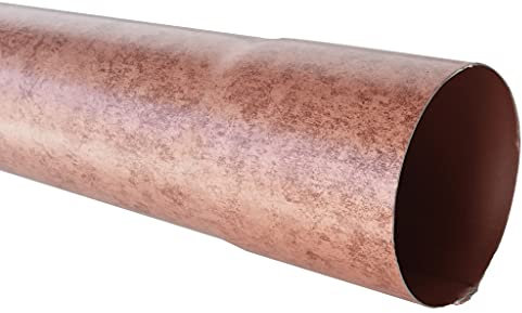 T.E.G. METALLI S.R.L. Pluviale Tubo Discendente per Grondaia in Alluminio o Lamiera Diametro 100 mm Vari Colori e Lunghezze (Alluminio/Rame Antichizzato, 2)