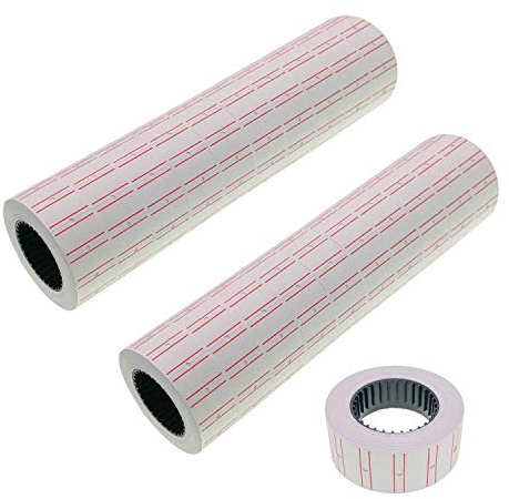 JZK 20 Rollen gesamt 10000 Stück Preisauszeichnungsetikett, 21 mm x 12 mm Preisauszeichner Etiketten 500 Stück pro Rolle
