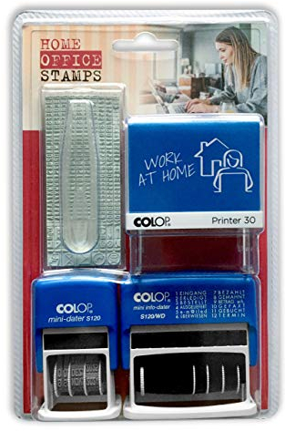 COLOP Home Office SET, bestehend aus Printer 30 mit Typeneinreihung, Datumstempel S 120 und Wortbandstempel S 120 WD