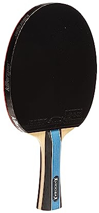 Killerspin KIDO 5A RTG Premium Flared Table Tennis Racket Professional, ITTF-Approved, Hard Paddle, Made of 5-Ply Wood, Dual-Colored in Red and Black