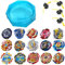 XXL Arena + 4er Set Kampf Kreisel für die Burst Surge Arena Kampfkreisel Set 4 Komplette Kreisel mit 4 Launcher Arena