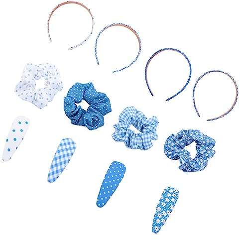 minkissy 12 piezas de accesorios para el cabello de tela, lazos para bebé, pinzas para el pelo de bebé, bandas para el pelo para niños, juego para niños, clip para el pelo, banda para el pelo,