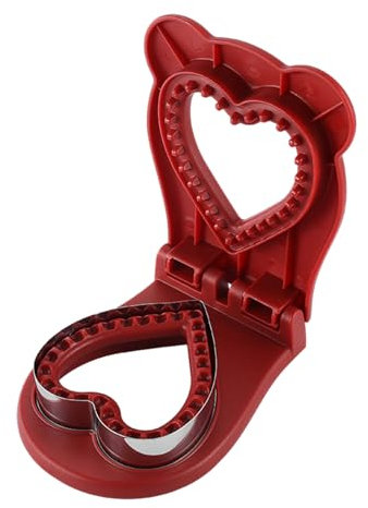 Taglierina sandwich da 1,57 pollici macchina per panini, sigillatrice a sandwich a forma di cuore in acciaio inox per la pressa a sandwich intarsiabile, taglierina sandwich per cucina,