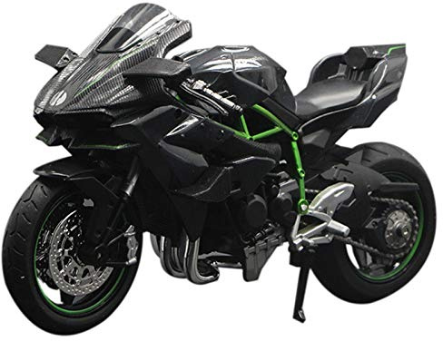Correa 1:12 H2 R Motocicleta Diecast Modelo de AleacióN de Juguete Negro H2R Motocicleta ColeccióN Desmontable Negro
