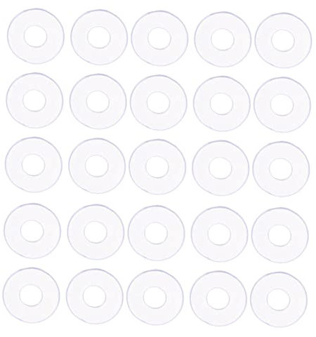 SOLUSTRE 50pièces Rondelles Plates Transparentes Plastique Accessoire De Remplacement Pour Poignées De Porte De Étanchéité Et Praticité Pratique Pour Applications Domestiques Et