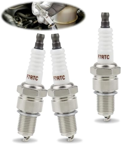 UBERMing 3 Stück F7RTC Zündkerze Ersatz Kompatibel mit 5534/ BPR7ES V-line-19 7992/WR5DC 4038/WR5DP 332/RN9YC 818/ RN2C W22EPR-U/RN7YC 415/3088 R41CXLS OEM für Motor Generator Rasenmäher Rototiller
