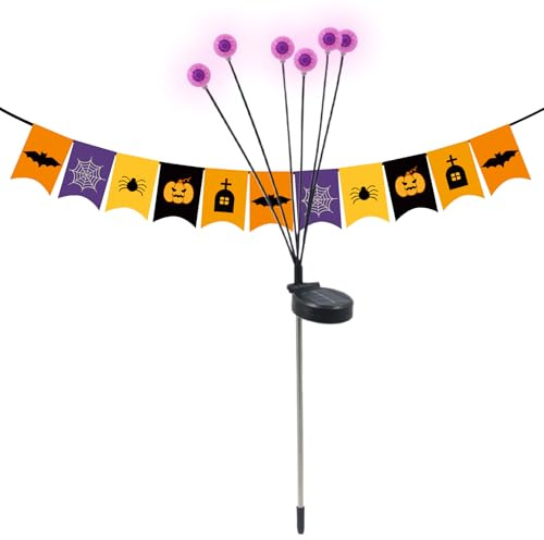 Halloween Eyeball Lights | LED Solar Halloween Lights with Eyeball | Path Lanterns Swaying Firefly Decor Lighting Decorations for Patio Path Flowerbed Yard Parties