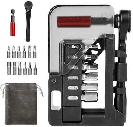 Juego de Llaves de Trinquete para Bicicleta Kit de Mantenimiento para