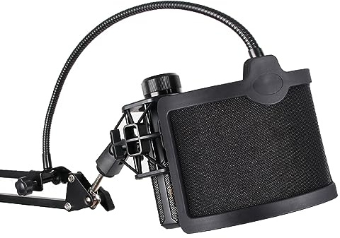 Qqmora U-Type Bop Net Pop-filter med Effektiv Brusisolering för Sånginspelning, Hållbart ABS-material, 5,20 Storlek, 1 Enhet