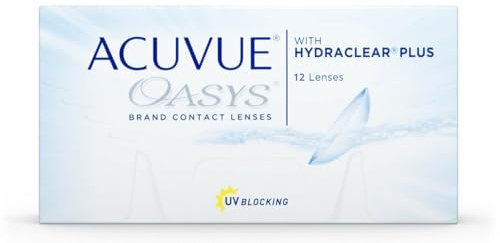 ACUVUE OASYS con tecnologia HYDRACLEAR PLUS - Lenti a contatto quindicinali - Protezione UV;+1.00 diottrie; BC 8.8; DIA 14.00; 12 lenti