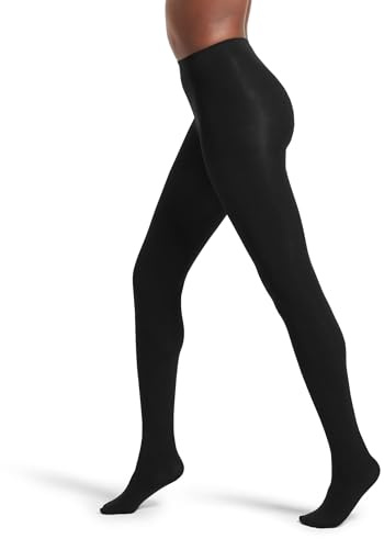 No nonsense Women's Super Opaque Control-Top Tights, Black, X-Large