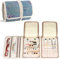 Teamoy Trousse Rouleau à Bijoux de Voyage, Organisateur/Rangement Multifonctionnel pour Bijoux, Plusieurs Compartiments, Étui Vide, Plantes Vertes