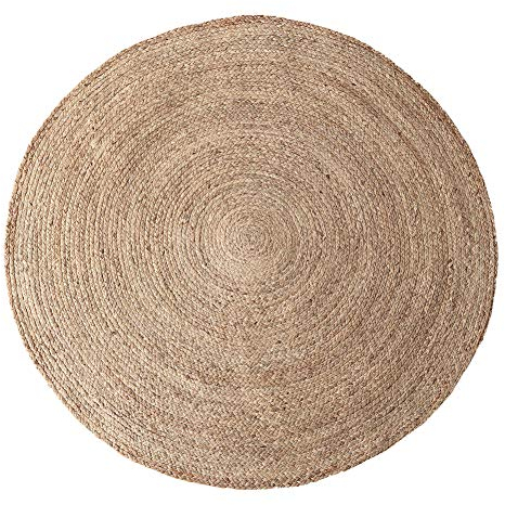 WCPQT Jute Matte,Modern rutschfest Natürliche Waschbar Teppich,Runde Pflanzenfasern Teppiche,Für Wohnzimmer Schlafzimmer Arbeitszimmer Outdoor Hellbraun 70cm(28inch)