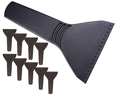 4business 10 Stück Eiskratzer Kult Black schwarz Gummilippe Kratzzähne großer handlicher Griff 10er Set