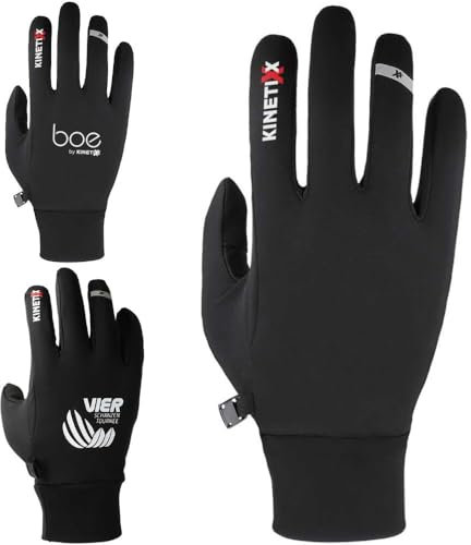 KinetiXx Winn Allround Outdoorhandschuh Black XL - Unisex Handschuhe Winter - Atmungsaktiv & Winddicht - Für Ski, Langlauf & Freizeit - 1 Paar