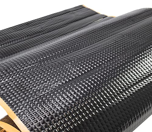 HASKYY Tappetino isolante in alluminio butilico, 2 mm, 2 x 1 mq, autoadesivo, 25 cm, isolamento acustico per auto, isolamento acustico e isolamento acustico