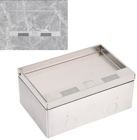 Presa da Incasso a Pavimento Nascosta 4000W, 3x16A, Scatola Acciaio Inossidabile, Presa UE per Casa, Hotel, Scuola