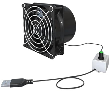 Njidher Ventilador De Extracción - Extractor De Humos Con Función Absorción | Ventilador USB Mini Con Velocidad Ajustable Para Baño, Cocina Y Ventana En Hogar