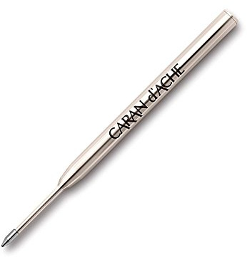 Caran d'Ache Goliath - Cartuccia di refill per penna a sfera, media, nero