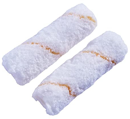 Amtech G4445 100mm (4) Roller Sleeves, 9mm Microfibre Pile Roller Sleeves, Short Pile Paint Rollers for Smooth Paint Surfaces, 2 Pack