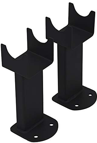 MILANO Radiator Floor Mounting Feet Black | Steel Construction. Fits Single Or Double Panel Radiator. Contemporary Style. Suitable For Radiators On Stud Walls.