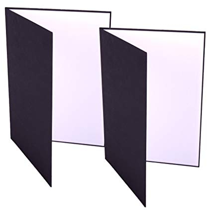 Lens-Aid 3-in-1Falt-Reflektor fürs Fotostudio: Cardboard zum Aufhellen, Kontrast setzen und Ausleuchten in weiß, schwarz, Silber (A4 2er Pack)