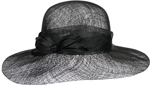 Seeberger Jella Sinamay Strohhut Damenhut Anlasshut, Sinamayhut Anlasshut (One Size - schwarz)
