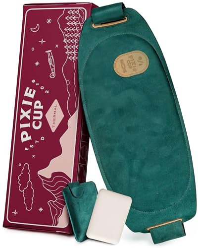 Pixie Period Heating Pad for Cramps - Thinnest Wearable Heating Pad - Unnoticeable Under Clothes - Best Portable Pain Relief Belt Device with Heat On The Market - Hours of Menstrual Pain Relief