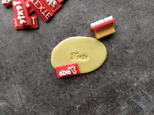 Personalisierbarer Keksstempel - 1, 2 oder 3 Zeilen - Schriftart wählbar - 3Dkoupe (1 Zeile)