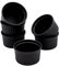 Porzellan Creme Brulee Schälchen klein - 200 ml / 6er Set - Ofen Soufflé Schalen schwarz - Dessertschälchen Servierschale Förmchen klassisch für Dessert Muffins Pasteten Mini Auflaufform