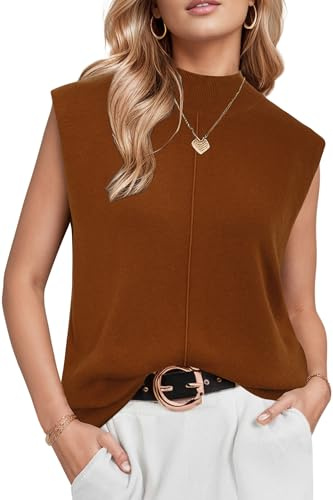 Arach&Cloz Maglioni per Donna Maglia Canotta in Misto Lana Primavera Estate Casual Elegante Abiti da Lavoro Gilet Maglione