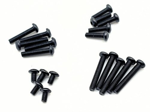 M2,5x8 ISO7380 Linsenkopfschraube Stahl 10,9 schwarz brüniert rcbay Gewindeschrauben 50 Stück Innensechskant M2,5