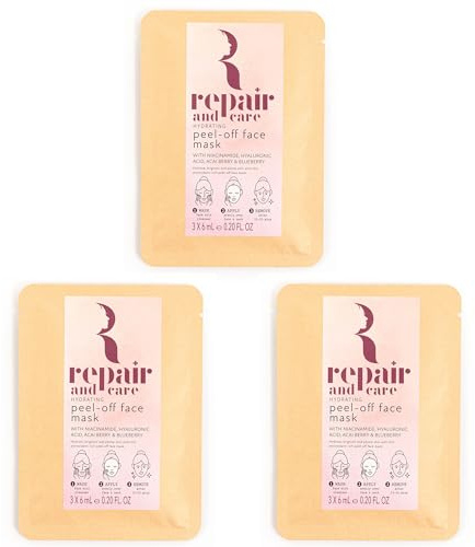 Mascarilla facial hidratante Repair and Care (3 mascarillas) TRIO