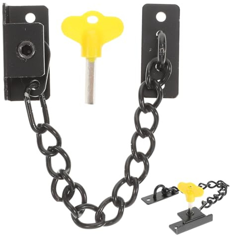 NAMOARLY Verrou de Porte en Acier Inoxydable Chaîne de Sécurité Réglable Verrou de Fenêtre sans Perçage Chaîne de Sécurité Intérieure pour Porte et Fenêtre Protection Anti-Intrusion
