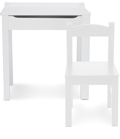 Melissa & Doug Wooden Lift-Top Desk And Chair - White