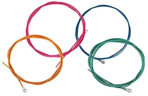 Bass Saiten, 1.16 mm, 1.44 mm, 2.0 mm, 2.54 mm (.046-.100) 4-saitige bunte E-Bass-Parts aus Stahl und Nickellegierung.