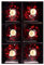 6 Place Card Holders Christmas Bauble