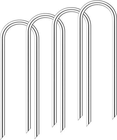 LOYUDEQIU Trampoline Stakes Anchors High Wind, Heavy Duty Trampoline Anchor Kit, Galvanized Steel Trampoline Tie Down Anchor Kit (U Type)