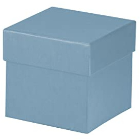 Rössler Geschenkbox mit Deckel | Box mit Deckel | Geschenkbox Geburtstag | Karton mit Deckel | Geschenk Box | Geschenkkarton mit Deckel | Maße: 105x105x105mm | Farbe: Blau | Denim