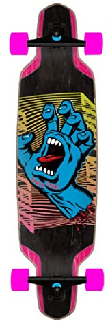 Santa Cruz Split Hand Drop Down Cruiser Skateboard, 9.5x37.5